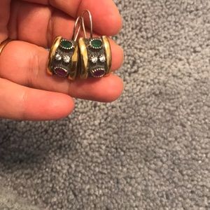 Turkish hand made silver gold plated earrings